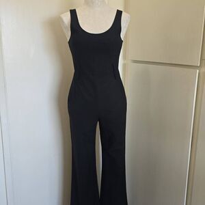 Theory Style #90171233 Blk Wool/Spndx Slvls Jumpsuit, Wide Leg, Sz. 4, EUC